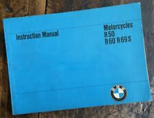 BMW MOTORCYCLE ORGINAL FACTORY MANUAL BOOK R50/2 R60/2 AND R69S 1955-1969 for sale  Shipping to South Africa