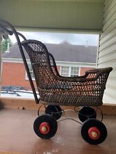 Vintage Wicker doll carriage stroller buggy for sale  Springfield