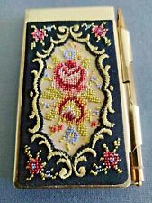 Usado, Notebook vintage folheado a ouro com tecido (bordado à mão) material na capa. comprar usado  Enviando para Brazil