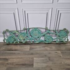 Used, Reclaimed Decorative Floral Ornate Cast Iron Floral Bench Chair Back Rest Plate for sale  Shipping to South Africa