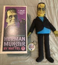 ¡RARO! "MUÑECA MATTEL HERMAN MUNSTER 1964 DE COLECCIÓN 21"" * Caja de etiquetas colgante que habla en funcionamiento segunda mano  Embacar hacia Argentina