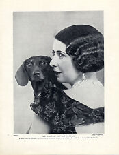 DACHSHUND AND COUNTESS OLD ORIGINAL DOG PRINT PAGE FROM 1934 for sale  Shipping to South Africa