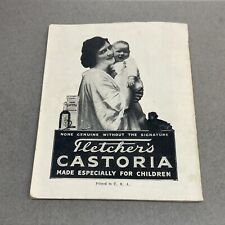 Vintage Antigo 1920 Fletchers Castoria Baby Medicine Book Binghamton NY comprar usado  Enviando para Brazil