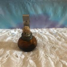 vintage miniature porter alcohol lamp amber glass for sale  Dalton