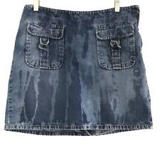 Saia jeans tingida Bleach, shorts jeans vintage da Venezia Jeans tamanho 14  comprar usado  Enviando para Brazil