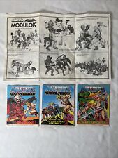 Vintage HE-MAN MOTU Lote 3 MINI Quadrinhos 1985 & Modulok INSTRUÇÕES Multibot comprar usado  Enviando para Brazil