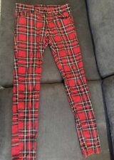 Tartan red trousers for sale  CHESTERFIELD
