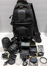 Cámara digital réflex digital Nikon D3000 10,2 MP con kit de lentes de 18-55 mm 55-200 mm 1,3 k clics segunda mano  Embacar hacia Argentina