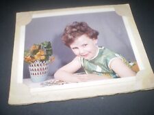 social history 1960's pretty school girl studio colour photograph 4'inch for sale  Shipping to South Africa