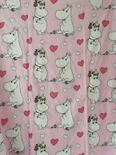 Finlayson Moomin Muumi Pink Duvet Cover Cotton Bedding Sheets Kids Love Hearts myynnissä  Suomi
