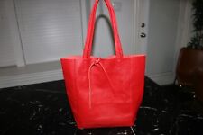 Red leather tote for sale  Keller