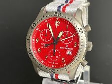 Relógio masculino REVUE THOMMEN Air Speed cronógrafo quartzo titânio mostrador vermelho raro comprar usado  Enviando para Brazil
