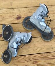 LANDROLLER Terra 9 Skates Rollerblades Grey/Blue ANGLED WHEELS Women Size 7, used for sale  Shipping to South Africa