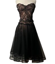 Vestido de festa Betsey Johnson vintage dos anos 1990, médio, renda preta, camada inferior nua comprar usado  Enviando para Brazil