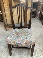 Used, Vintage Antique Brown Wooden Dining Chair with Pattern Fabric Seat for sale  Shipping to South Africa