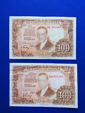 Lote 2 excelentes billetes 100 pesetas 1953 Julio Romero Torres España apresto segunda mano  Elda
