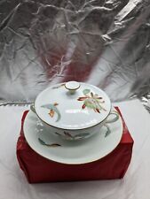 Vintage B & G Handled Soup Bowl & Underplate "Christmas Cactus", used for sale  Shipping to South Africa