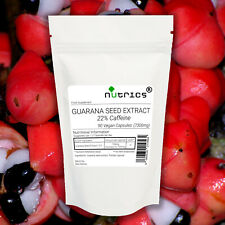 Usado, Extrato de semente Nutrics® 7300mg GUARANA 10:1 22% cafeína 90 cápsulas veganas comprar usado  Enviando para Brazil