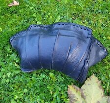 Vintage small  Black textured Leather Clutch Bag With Tassel oval shape  for sale  Shipping to South Africa