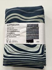 Ikea KLIPPNEJLIKA Pełna/Królowa poszewka na kołdrę + 2 poszewki na poduszki niebieskie/wielokolorowe, używany na sprzedaż  Wysyłka do Poland