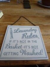 Laundry rules plaque for sale  BRISTOL
