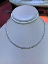   3mm Real Moissanite Diamond Dainty 18''Tennis Women,s Necklace Passe Tester for sale  Houston