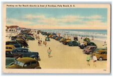 1951 estacionamiento en la playa frente al pabellón Folly Beach Carolina del Sur postal segunda mano  Embacar hacia Argentina