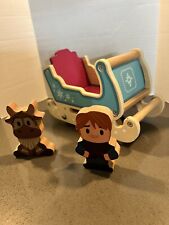 Used, Just Play Disney Wooden Toys Frozen Sleigh Figure Kristoff Sven for sale  Shipping to South Africa