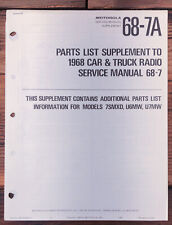 Manual de lista de peças estéreo para carro Motorola 68-7A 7SMXD U6MW U7MW *Original* comprar usado  Enviando para Brazil