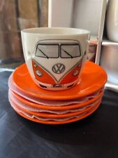 VW Espresso Cup 8 pc Set-Bulli Classic-Orange Colors-Officially Licenced product for sale  Shipping to South Africa