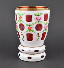 Böhmen überfangglas vase gebraucht kaufen  Luhe-Wildenau