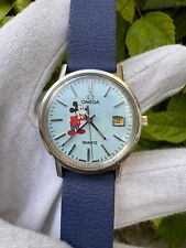 Vintage Omega Quartzo Cal.1342 Tiffany Azul Mickey Mouse 196.0160 Relógio comprar usado  Enviando para Brazil
