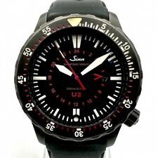 Sinn U2 S EZM 5 GMT relógio de mergulho automático submarino aço preto 2000m, usado comprar usado  Enviando para Brazil