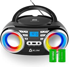 Sistema de áudio portátil KLIM CD Boombox B3, rádio FM, CD, MP3, Bluetooth, AUX, USB comprar usado  Enviando para Brazil