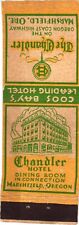 Chandler Hotel, Dining Room, Marshfield, Oregon, Vintage Matchbook Cover for sale  Shipping to South Africa