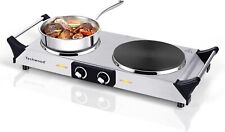 Hot Plate, Techwood 1800W Portable Electric Stove for Cooking Countertop Dual..., used for sale  Shipping to South Africa