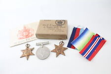 WW2 Navy Medal Group Boxed inc. Atlantic Star Ribbons  for sale  Shipping to South Africa