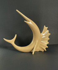 VTG Ceramic Marlin/Swordfish/Sailfish Figurine Sculpture 1976 Cream Color 14" L for sale  Shipping to South Africa