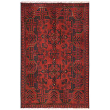 Usado, Tapete tradicional afegão de lã vermelho para área de quarto feito à mão 2'6 x 4' pés -10920 comprar usado  Enviando para Brazil