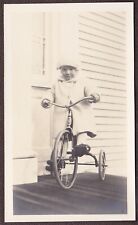 Adorable foto de niña en triciclo 1925 - Frances Augusta Walker, Newton, MA segunda mano  Embacar hacia Argentina