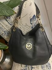 Bolsa de ombro/hobo Michael Kors couro preto desleixado compartimento triplo e bolsa de pó comprar usado  Enviando para Brazil