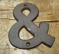 Cast Iron Industrial LETTER & Sign Rustic Brown AMPERSAND 4 3/4" tall for sale  Shipping to South Africa