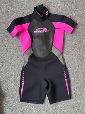 Ladies Osprey Shorty Wetsuit Size S (size 10 approx) Black/Grey/ Pink VGC for sale  RAYLEIGH