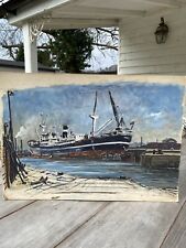 Old painting naval for sale  Shipping to Ireland