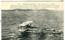 "Avión hidroavión anfibio francés ""Astra"" antiguo J. Huser postal publicada segunda mano  Embacar hacia Mexico