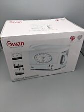 Used, Swan Retro Teasmade Alarm Clock Tea Brew Machine White w/ Original Box STM201N for sale  Shipping to South Africa