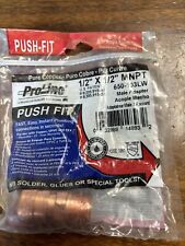 Proline Push  FIT - Copper 1/2" x 1/2” MNPT 650-103LW Male Adapter for sale  Shipping to South Africa