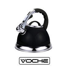 De - 3.5l Metallic Black Stainless Steel Whistling Kettle Gas & Electric Hobs for sale  Shipping to South Africa