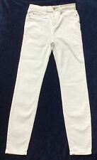 River Island White Stretchy Cotton Skinny Jeans - Sz 10, used for sale  Shipping to South Africa