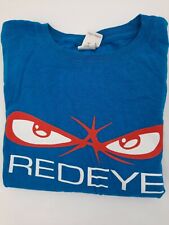 Camiseta grande adulta anel macio fiado azul-petróleo "olho vermelho" - Camiseta com estampa gráfica comprar usado  Enviando para Brazil